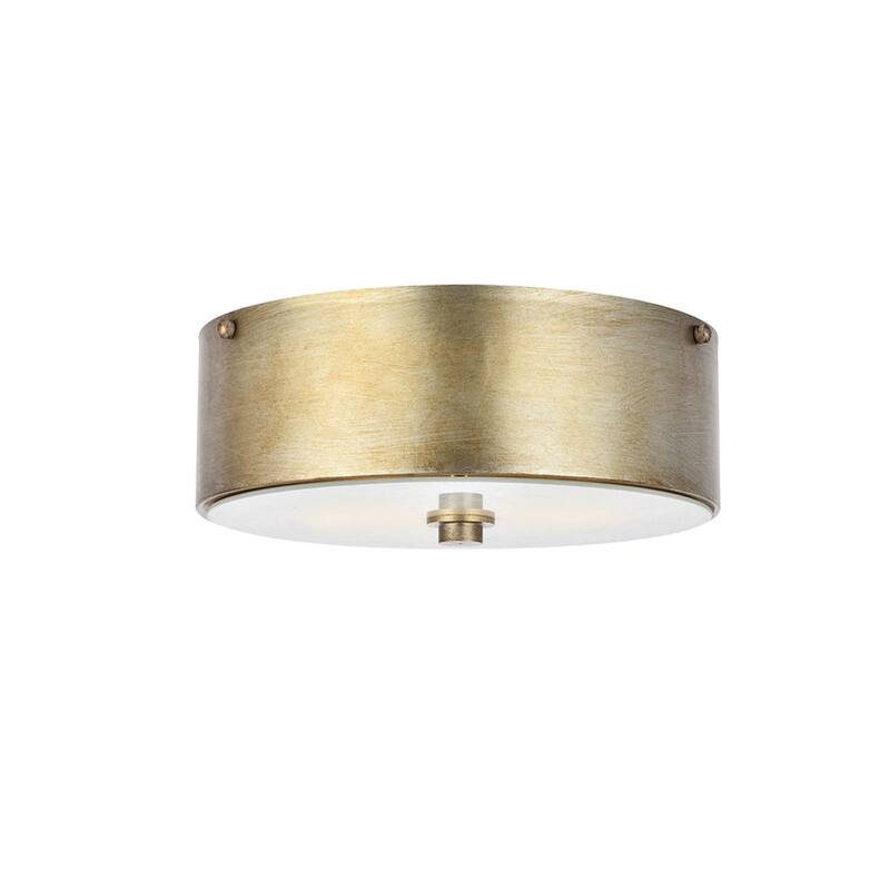 Ivy Court 2-light 12-inch Flush Mount Ceiling Light with White Shade