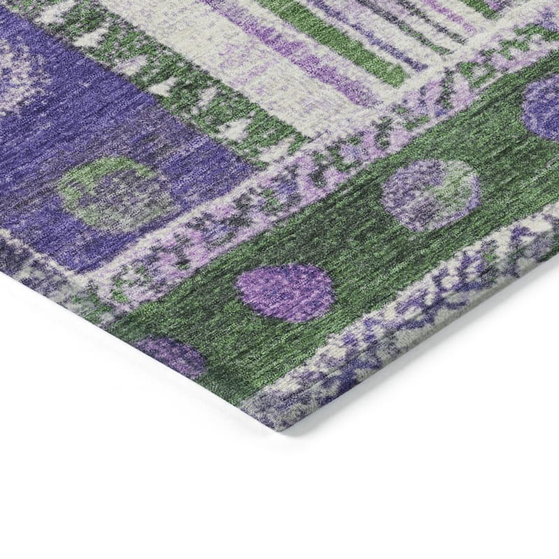 HomeRoots Striped Transitional Rectangle Outdoor Rug