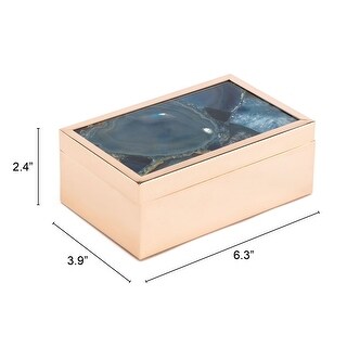 Small Stone Box Blue - Bed Bath & Beyond - 18684817