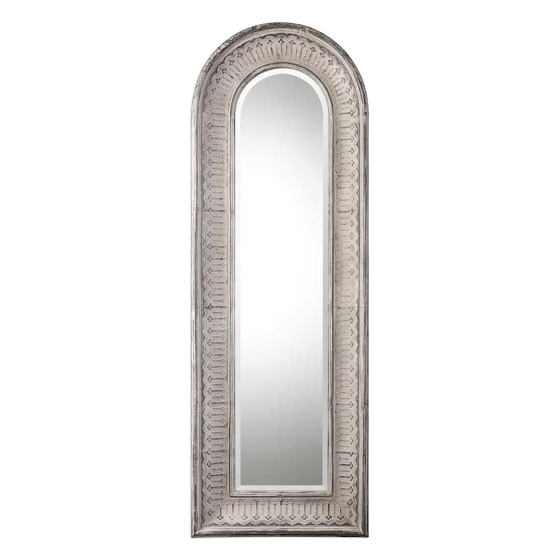 Uttermost Argenton 31"W Elegant Rustic Farmhouse Arched Oversized Wall - Aged Gray with Taupe - Aged Gray with Taupe