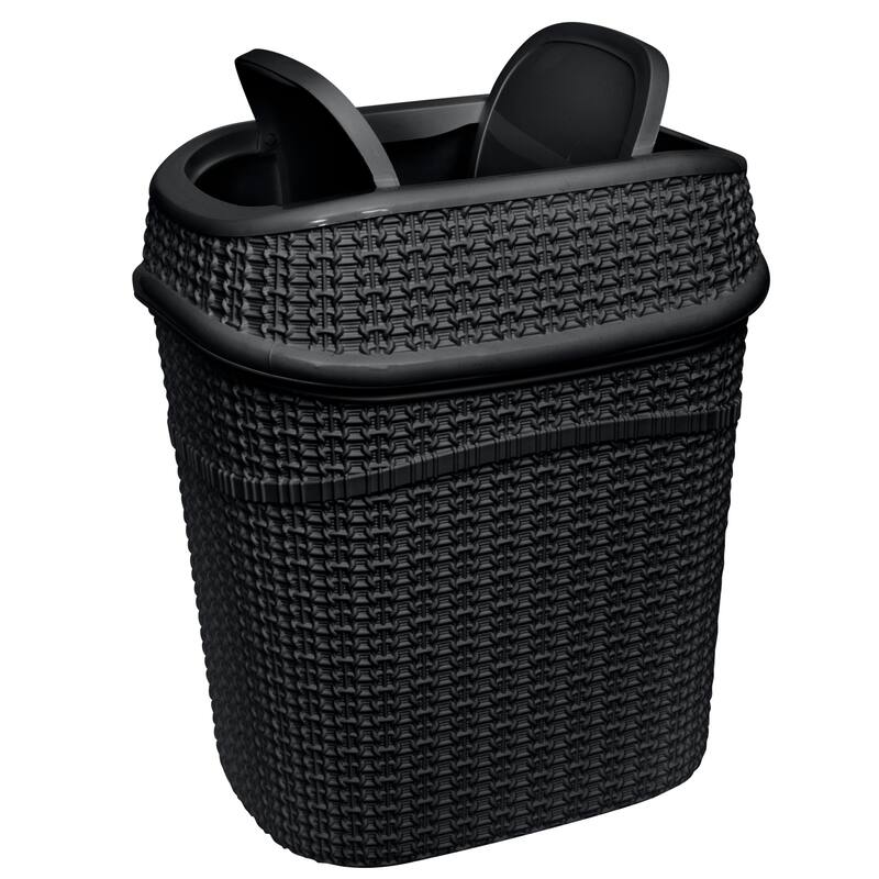 Bath Bliss 9.5 Liter Sailor Knot Swing Top Waste Bin