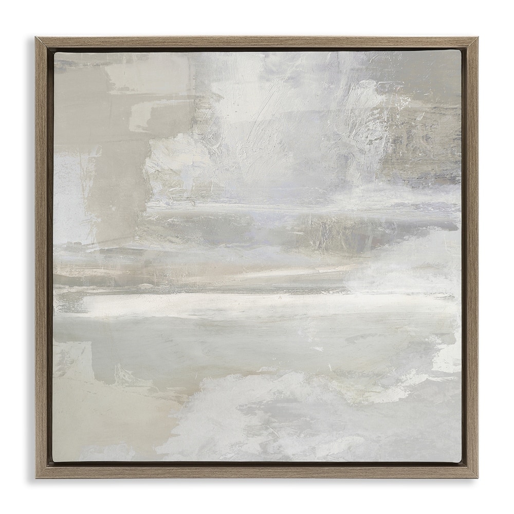 Stupell Contemporary Neutrals Abstract Framed Floater Canvas Wall Art Design By Rachel Springer