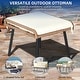 preview thumbnail 21 of 20, Moasis 5-Piece Outdoor Wicker Patio Bistro Set with Footrest Ottomans