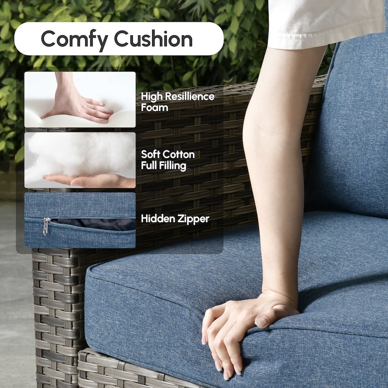 XIZZI Outdoor Seat Back Cushion Set Plush Comfort for Patio Furniture