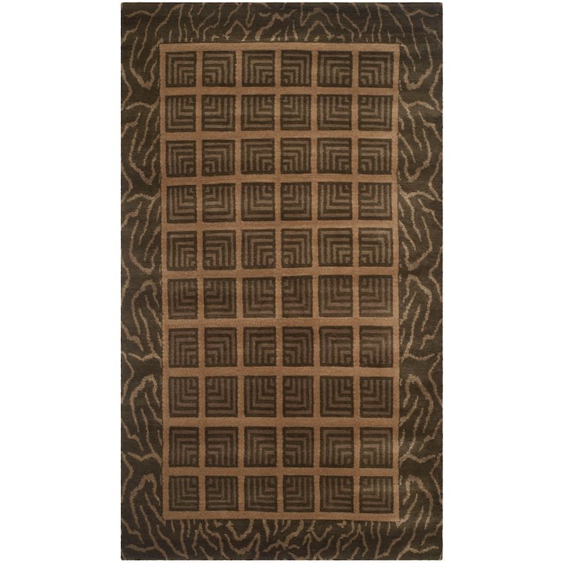 SAFAVIEH Couture Hand-knotted Nepalese Sharilyn Wool Rug - 3' x 5' - Brown