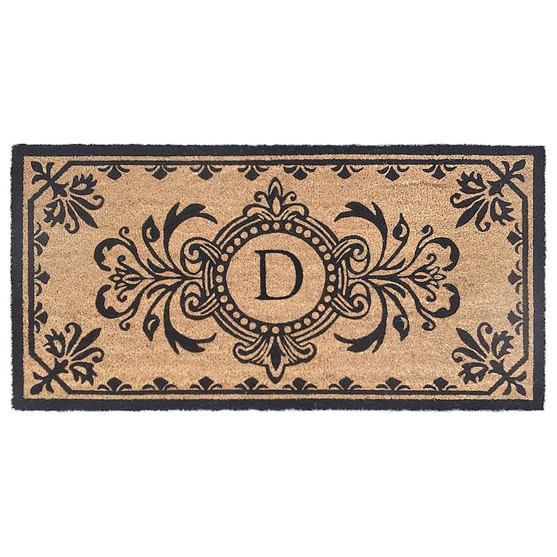 Liora Manne Dwell Vine Outdoor Mat Black - 1'8" x 3' 4" - D