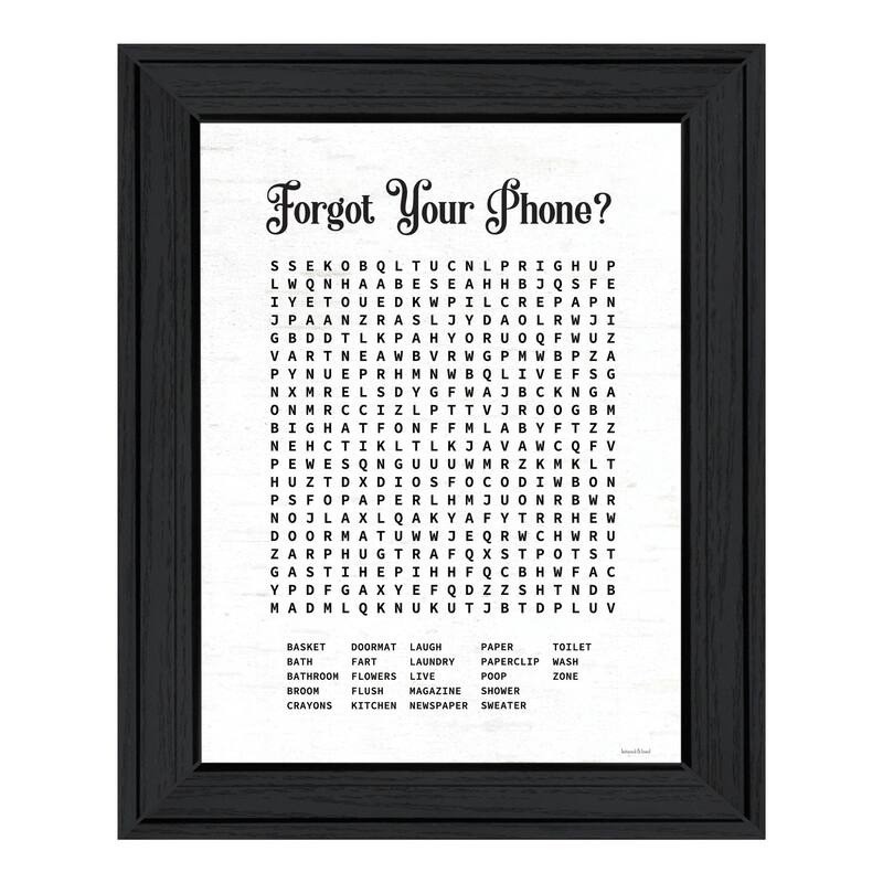 TrendyDecor4U Contemporary "Forgot Your Phone?" Framed Print Wall Art