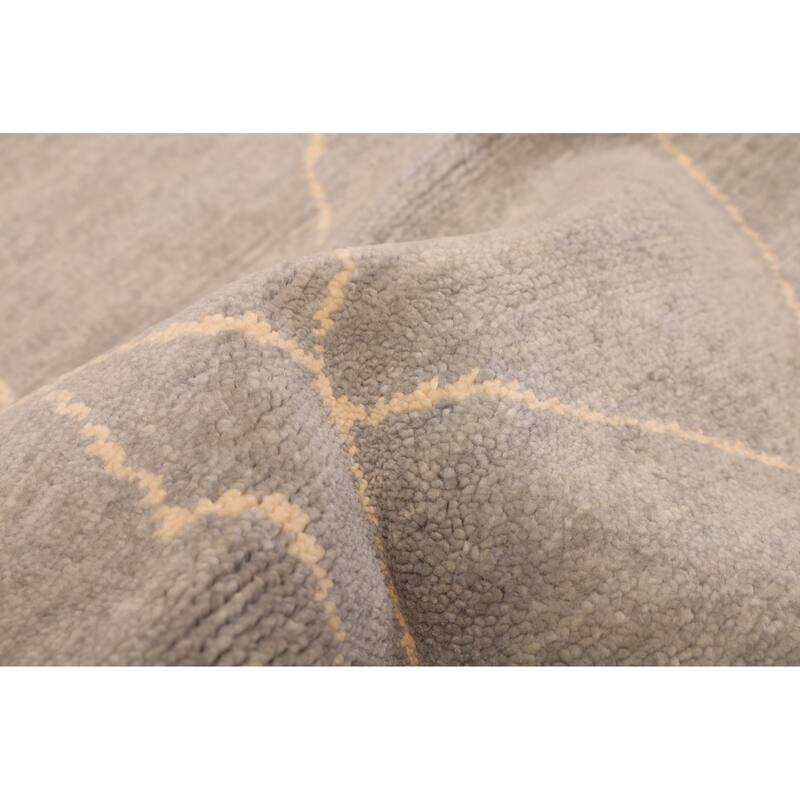 ECARPETGALLERY Hand-knotted Mystique Grey Wool Rug - 3'1 x 9'10