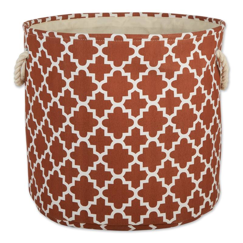 DII Round Lattice Decorative Storage Bin