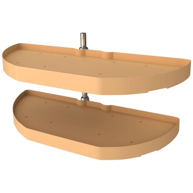 Rev-A-Shelf 6862 Series 31" Diameter Half Moon Shaped Pivoting Two - Almond