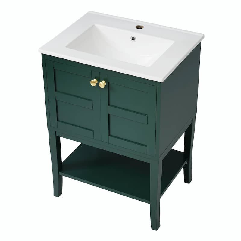 24'' Modern Bathroom Vanity with Sink and Storage Cabinet
