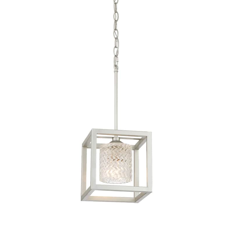 Moulins 1-light Modern Glam Crystal Geometric Kitchen Island Pendant Light - 8''