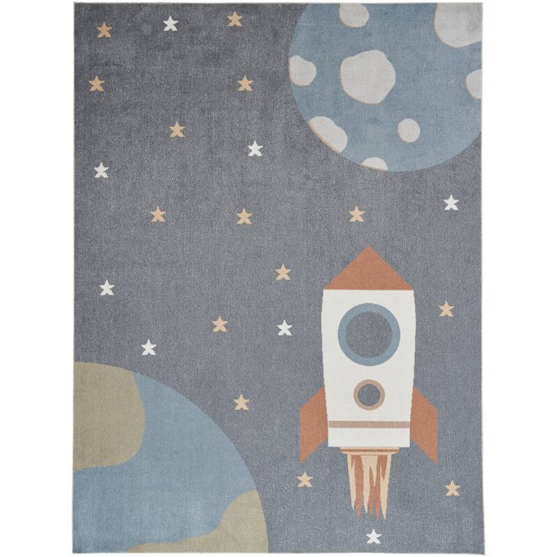 Nourison Astra Machine Washable Graphic Area Rug - 9' x 12' - Blue/Sky