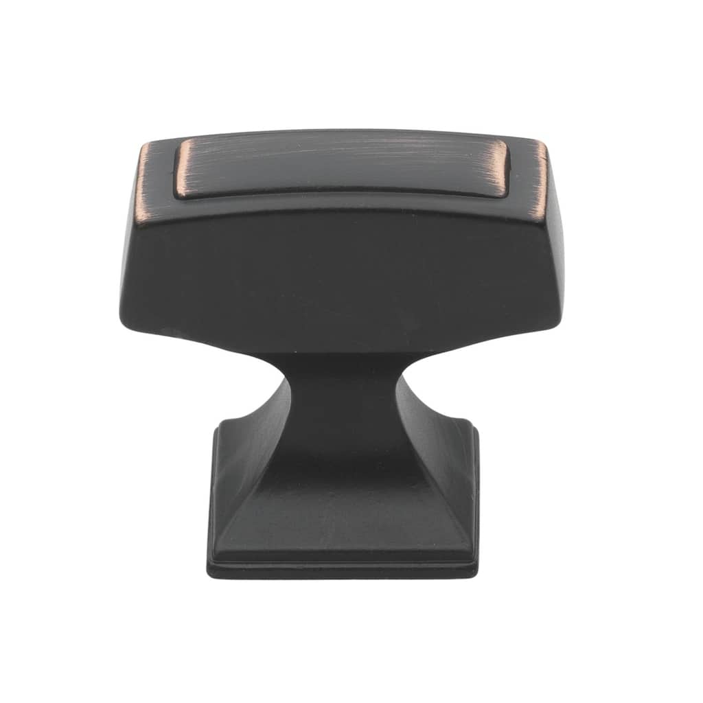 GlideRite Oil Rubbed Bronze Rectangle Deco Cabinet Knob (Pack of 10 or 25)