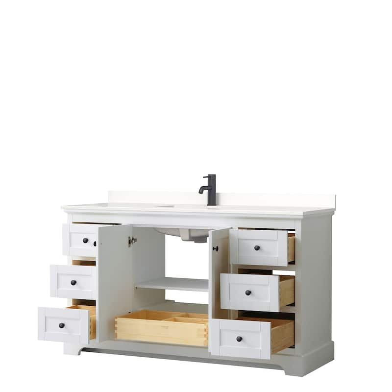 Avery 60-inch Single Vanity, Quartz Top