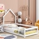 preview thumbnail 15 of 42, Twin Size House-Shaped Headboard Floor Bed with Fences