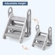 preview thumbnail 1 of 5, Foldable Toddler Step Stool for Kids, Adjustable 3 Steps Stool with Handles - Grey Grey
