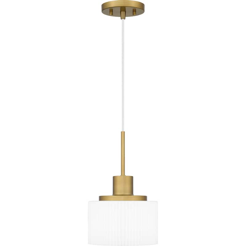 Callahan 1-Light Aged Brass Mini Pendant Light