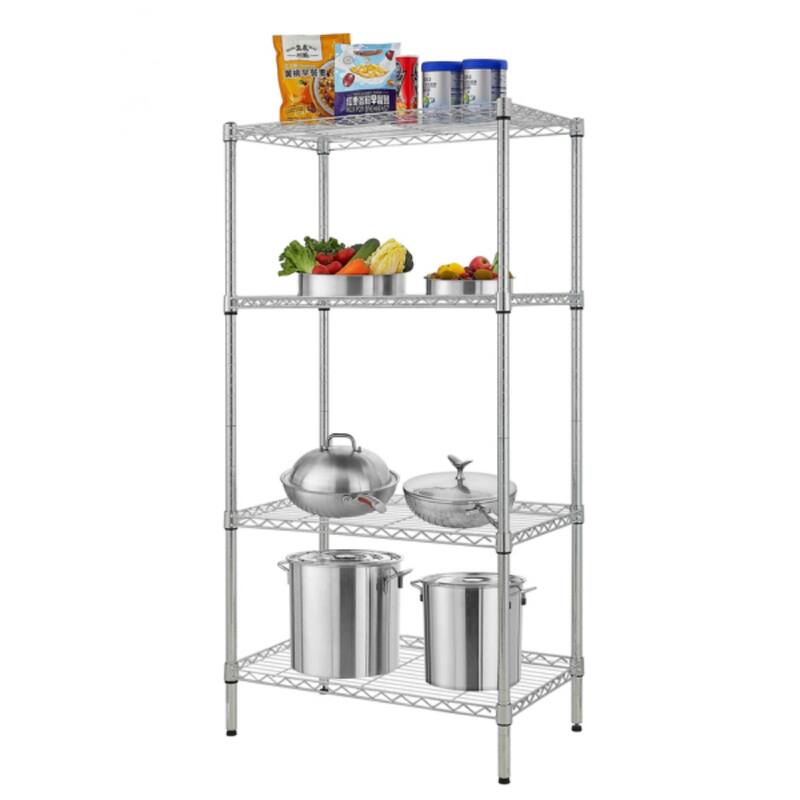 4-Shelf Adjustable Wire Shelving Unit Chrome - (29.53 x 17.72 x 59.06)"