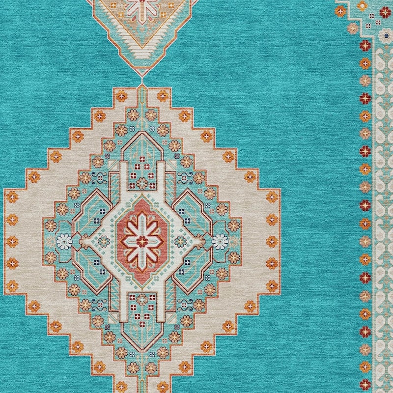 HomeRoots Oriental Traditional Rectangle Outdoor Rug