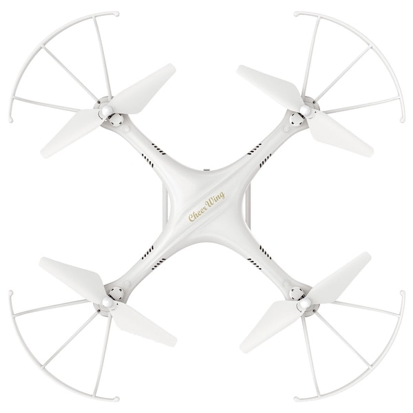 white drone with camera