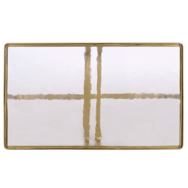 SAFAVIEH Couture Dominic Glass Top Coffee Table - 30"W x 18"D x 18"H