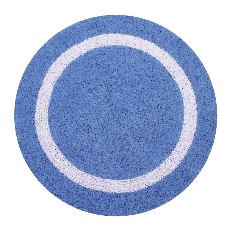 Better Trends Hotel Collection in Race Track 100% Cotton Super Absorbent Reversible Double Sided Machine Washable Bath Mat Rug