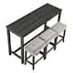 Option Black Table & Gray Stools