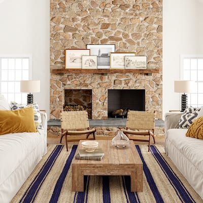Calathea Striped Jute Area Rug