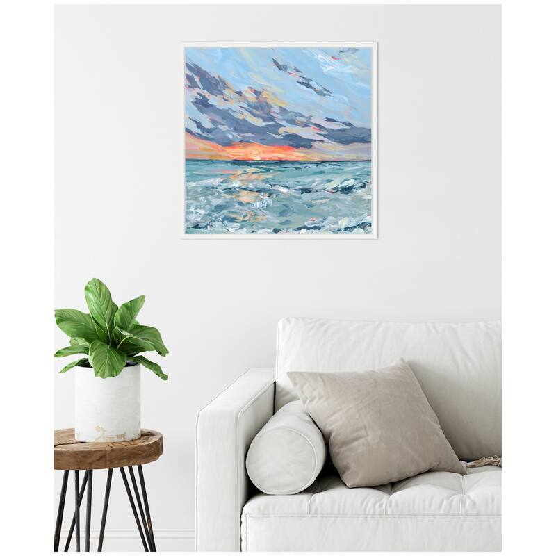 Kate and Laurel Sylvie Anna Maria Island Florida Framed Canvas by Emily Kenney