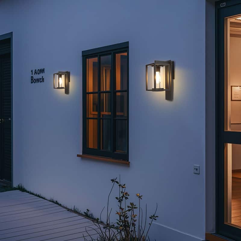 Outdoor Wall Light with Motion Sensor,Dusk to Dawn Pure Aluminum Wall Mount Lamp