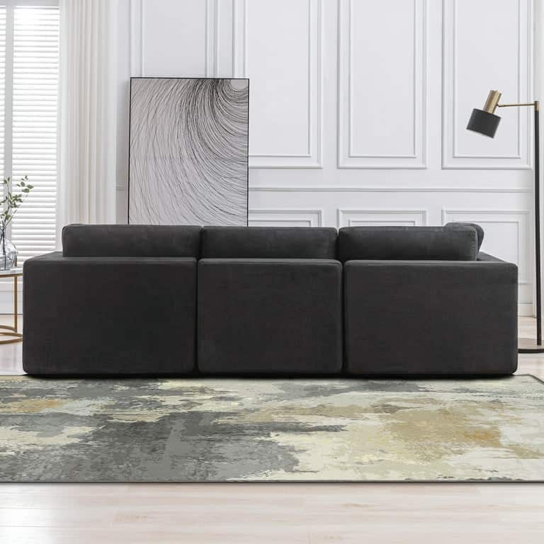 Mixoy Modern Convertible Sectional Sofa,L/U Shaped Corner Sleeper Sofa Couch,Modular Sectional Couches