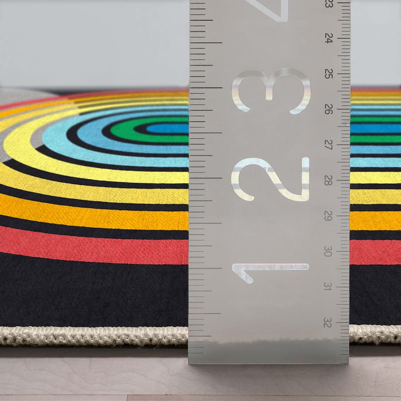 Well Woven Crayola Modern Geometric Stripes Dining Bedroom Playroom Rug