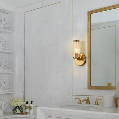 Gold Wall Sconces with Glass Shade