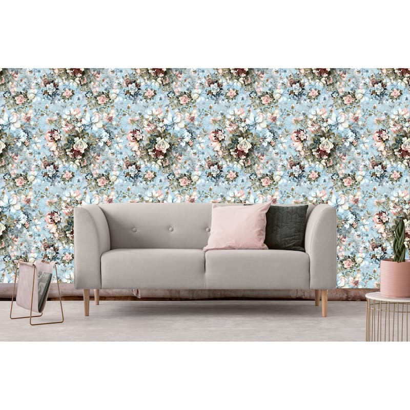 Gardian Roses Removable Wallpaper - 10'ft H x 24''inch W