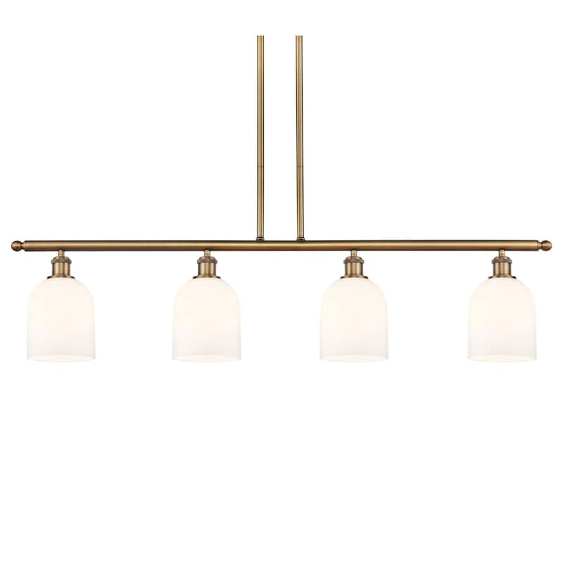 Innovations Lighting 516-4I-10-48 Bella Pendant Bella 4 Light 48" Wide - Brushed Brass / Gloss White