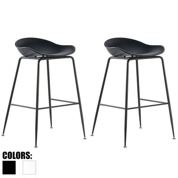 Shop 2xhome Set Of 2 28 Seat Molded Shell Plastic Bar Stool