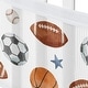 preview thumbnail 5 of 4, Sweet Jojo Designs + BreathableBaby Breathable Mesh Crib Liner Sports Themed Boy Watercolor Vintage Balls Stars - Multicolor