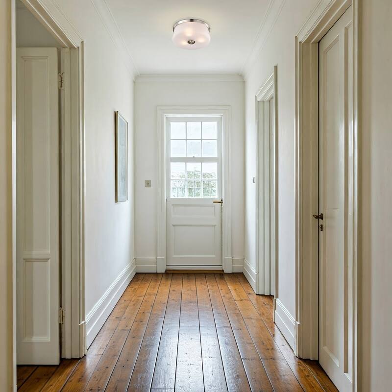Lune 3 Light Flush Mount Brushed Nickel Finish Etched White Glass - Brushed Nickel
