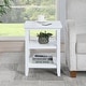 preview thumbnail 8 of 24, Convenience Concepts Tribeca End Table with Shelves White
