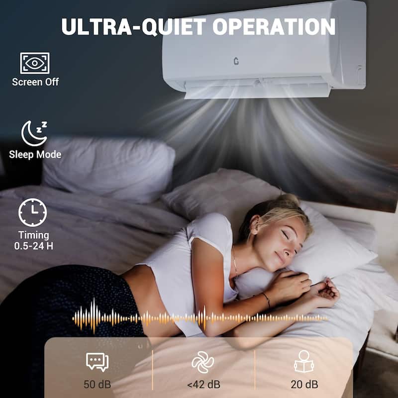 12000 BTU Mini Split Air Conditioner Heat Pump System, 20 SEER2, 230V, Cool up to 750 Sq. Ft