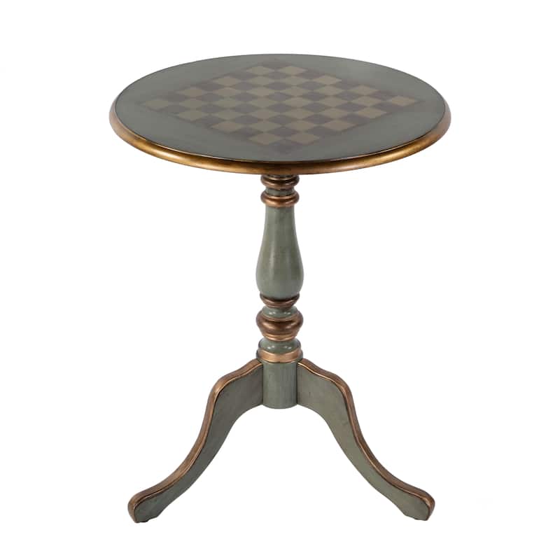 Colbert 22 in. W Round Wood Pedestal Game/Accent Table