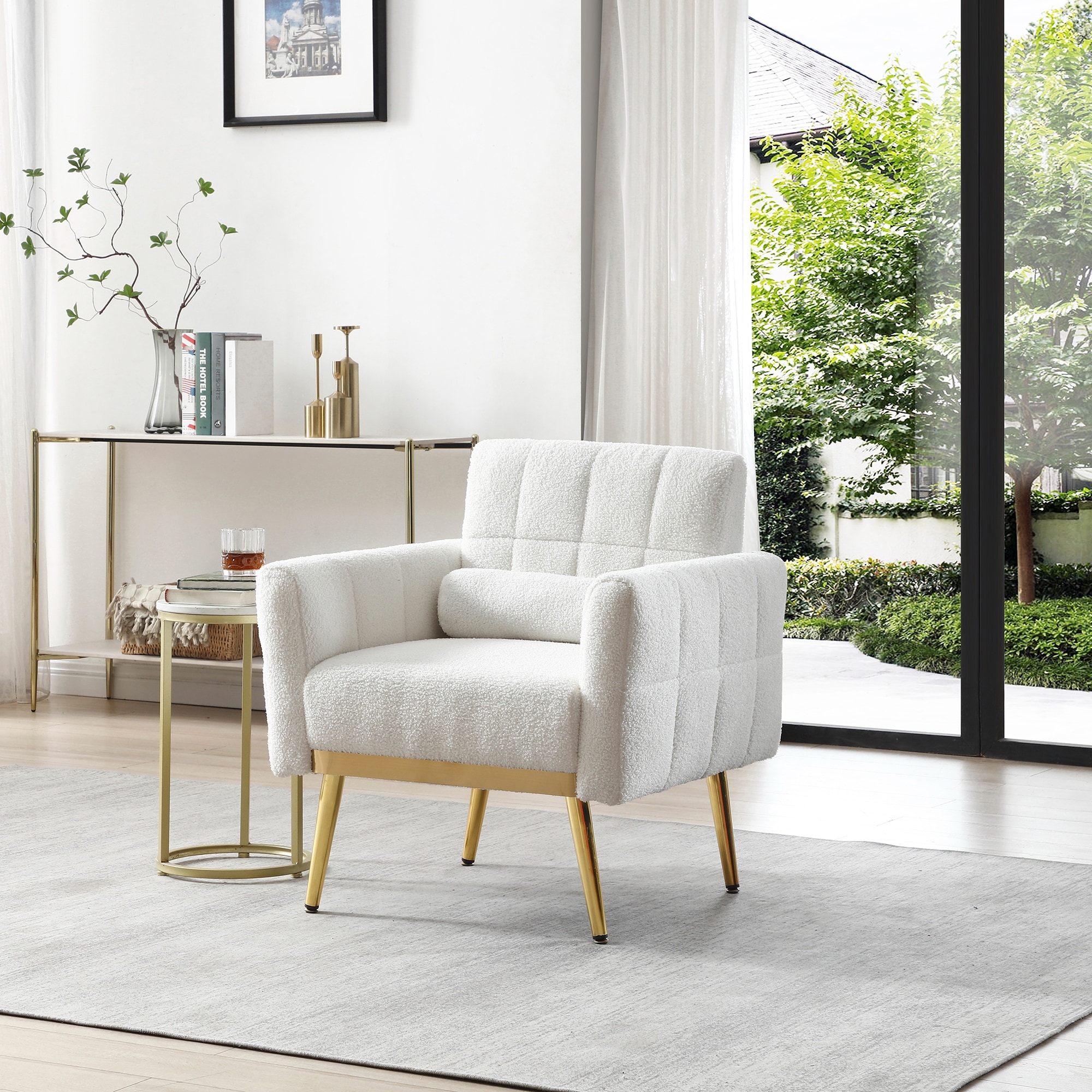 Accent chairs shop gold legs