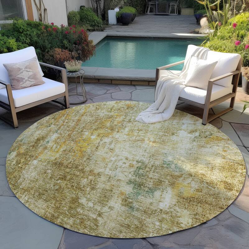 Machine Washable Indoor/ Outdoor Chantille Solid Ombre Rug