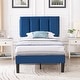 preview thumbnail 36 of 70, Kids Bed Frame, Height Adjustable Upholstered Bed, Twin Size Bed Set of 2