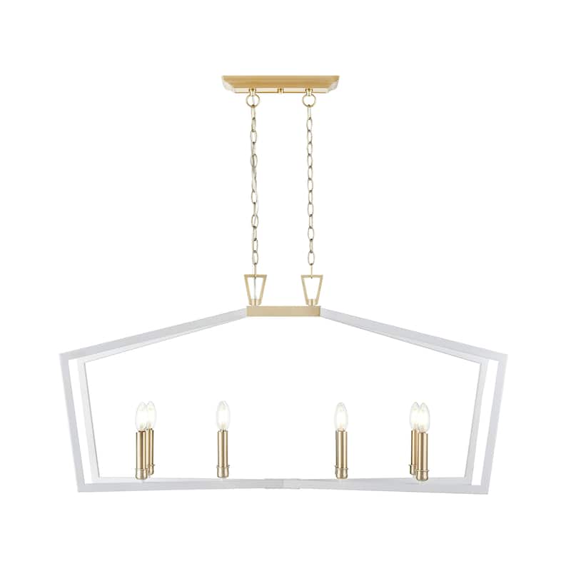 Lizabeth 8-Light Pendant Light Matte White/Modern Gold - Matte White/Modern Gold