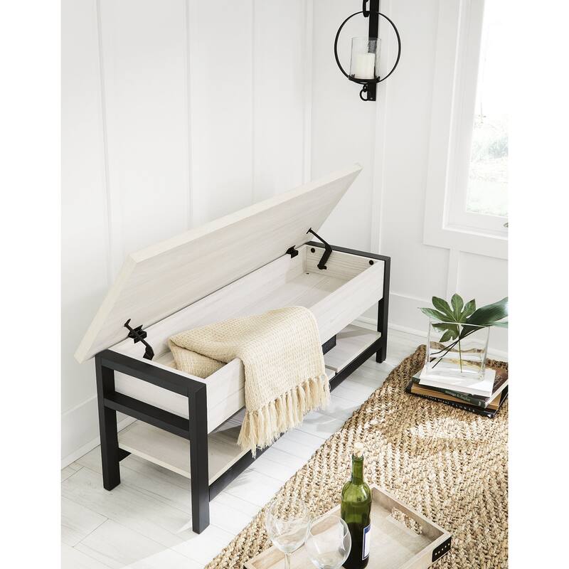 Signature Design by Ashley Rhyson White Storage Bench