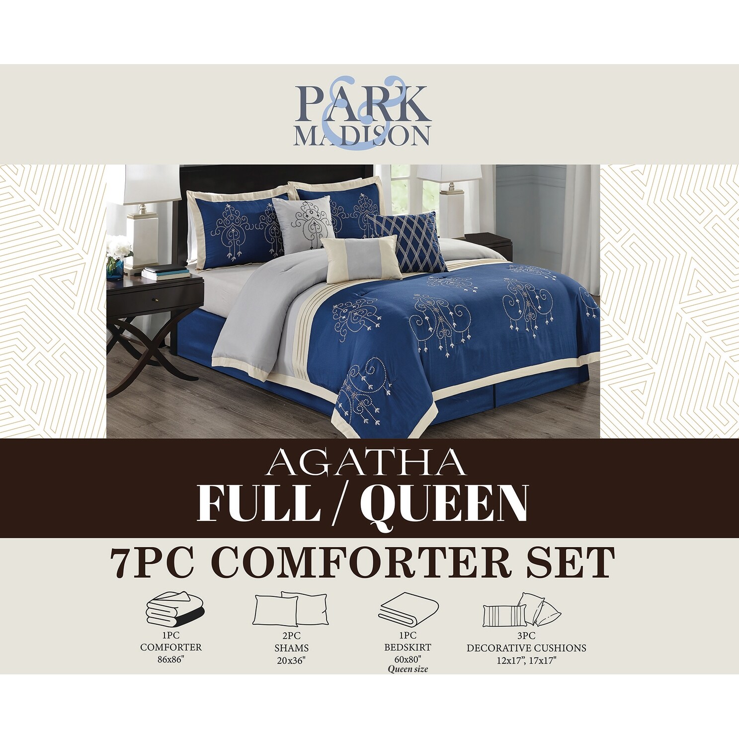 Agatha european double storage bed sale