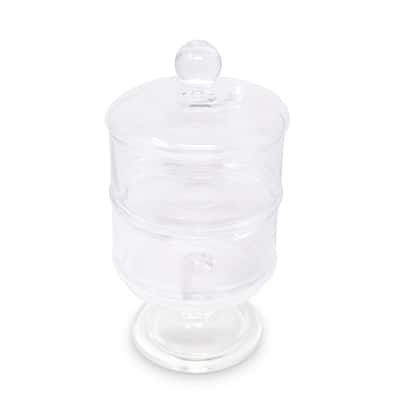 Footed Double Cookie Jar, Liscio Ottico