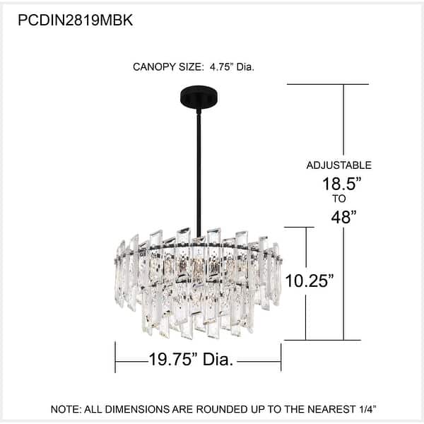 Dion 6-Light Matte Black Pendant